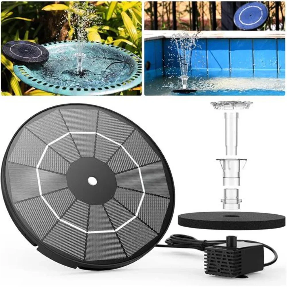 3.5W Solar Fountain Pump for Water Feature Outdoor DIY Solar Bird Bath Fountain